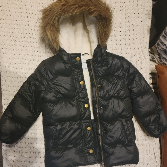 Old navy winter jacket 4t black bubble coat - Picture 2 of 8